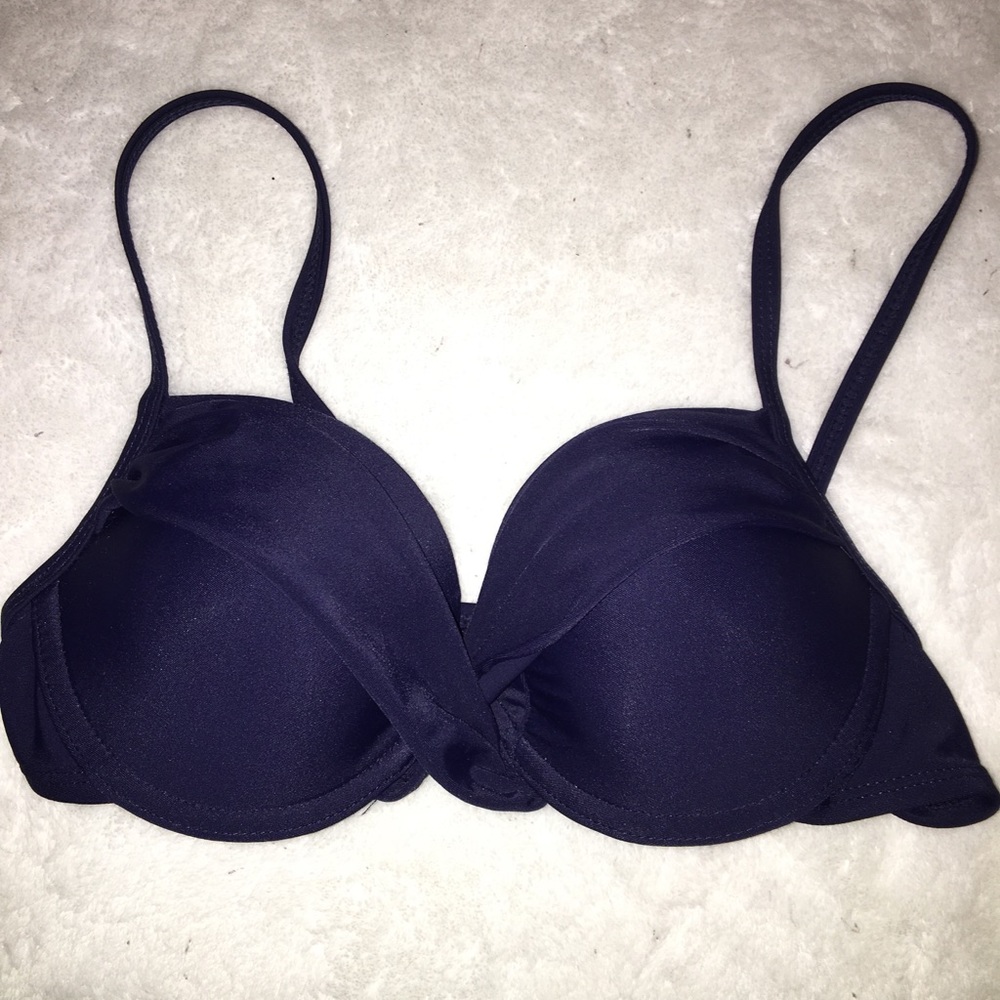 Navy Push-Up Bathing Suit